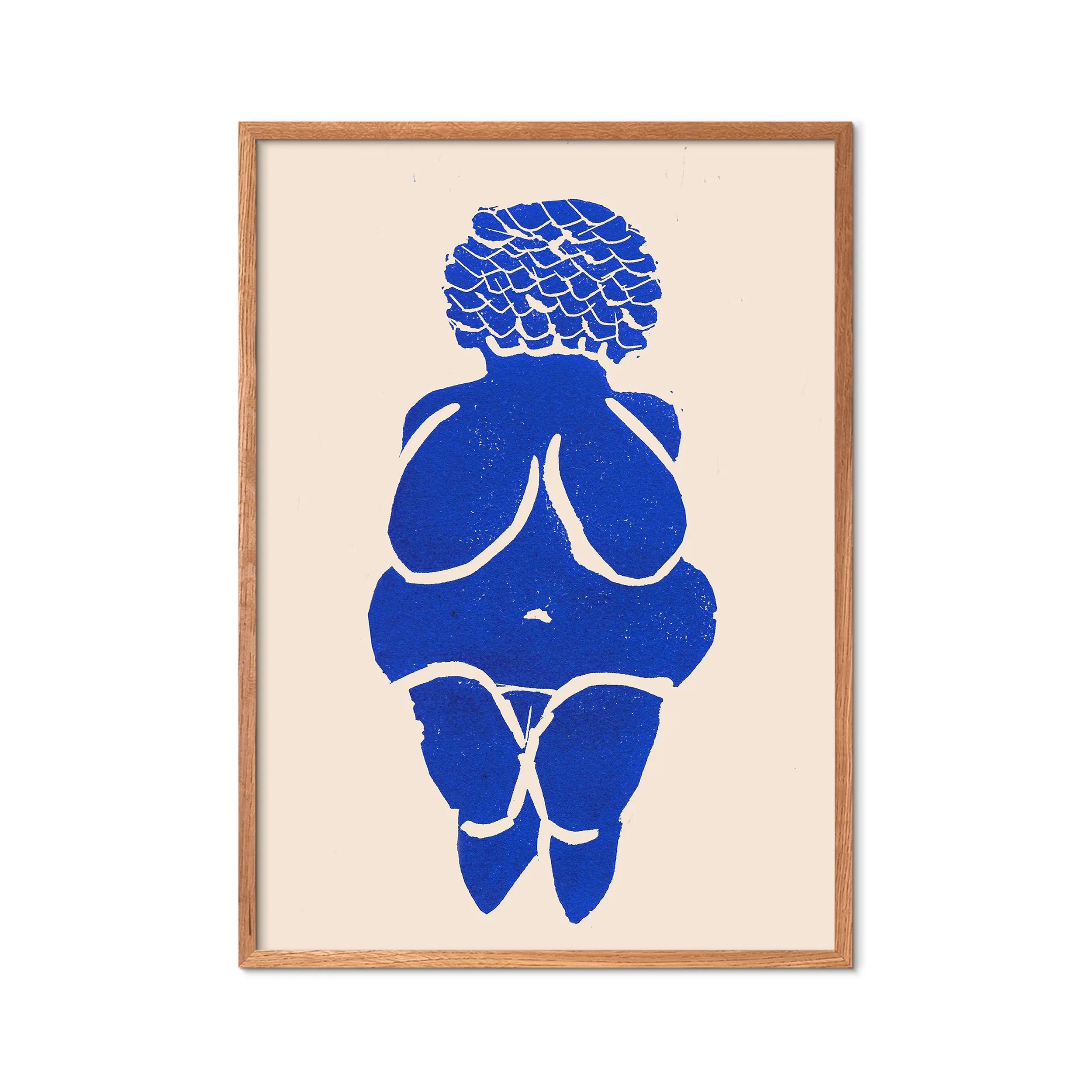 Poster & Frame  Sissan Richardt plakat - Goddess Of Fertility Blue