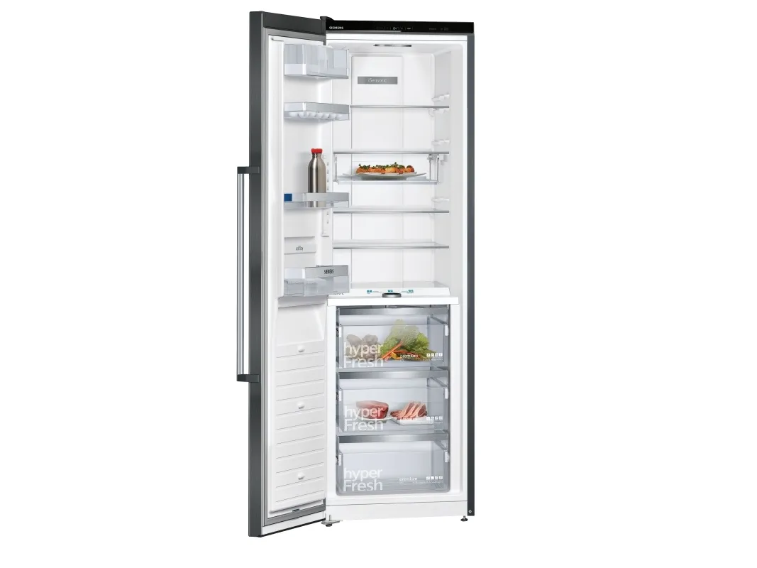 Siemens iQ700 KS36FPXCP - Køleskab - bredde: 60 cm - dybde: 65 cm - højde: 186 cm - 309 liter - Klasse C - BlackSteel