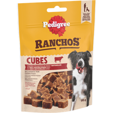 Pedigree Ranchos Cubes met 100% Natuurlijk Rund 70 g