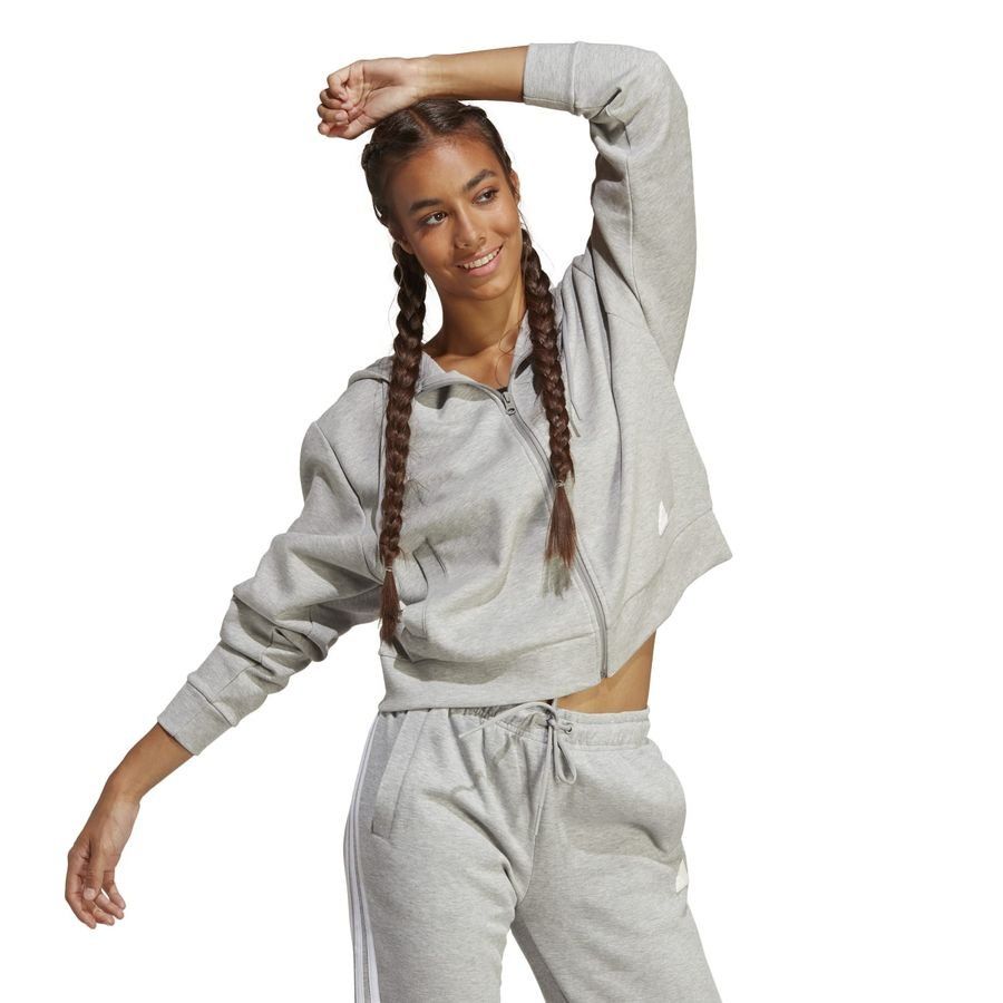 adidas Sweat à Capuche Future Icons Full Zip - Gris Femme