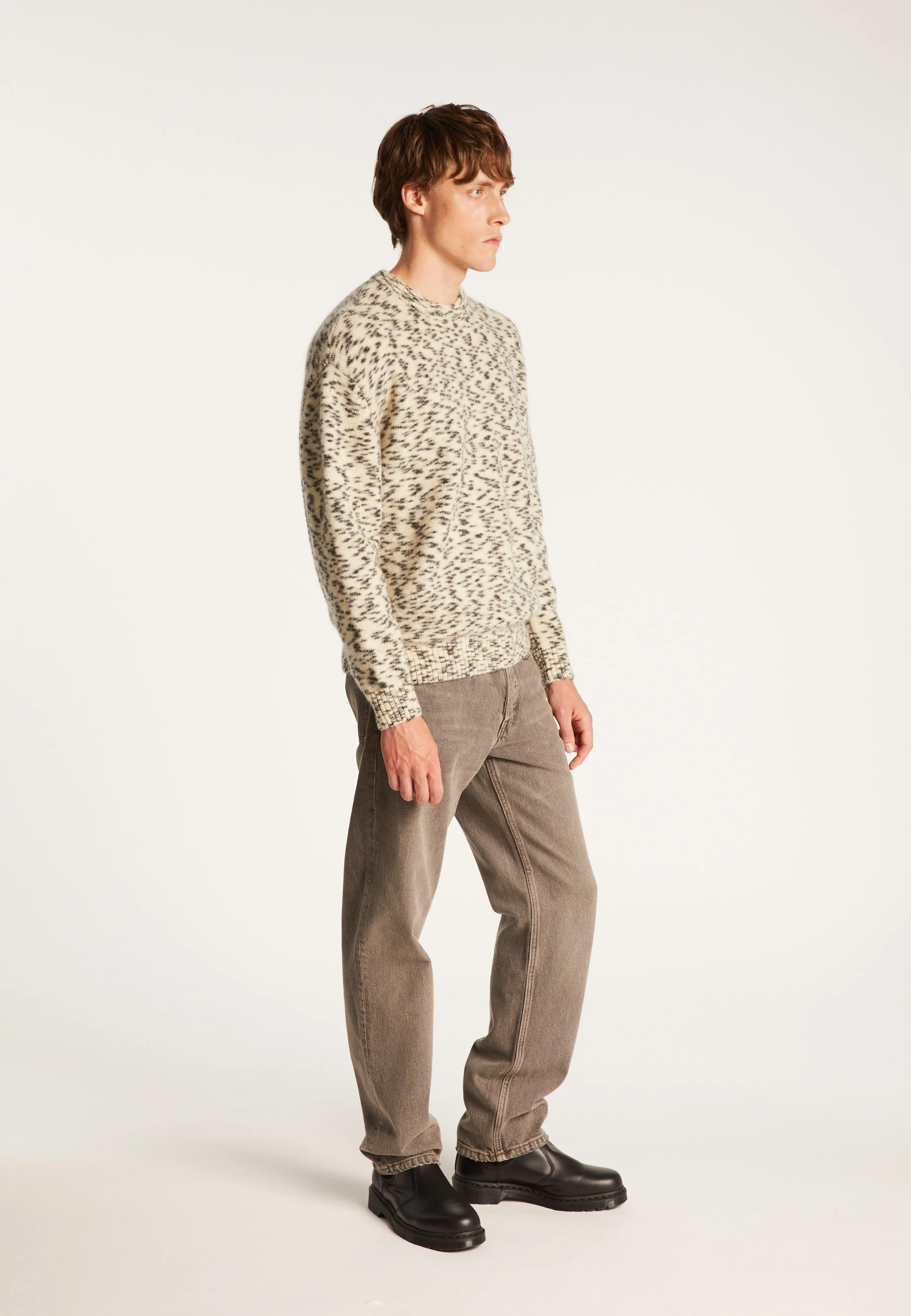 TEXAH24 - Pull col rond en mohair | Blanc
