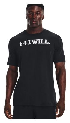 Maillot manches courtes Under Armour I Will Noir Homme