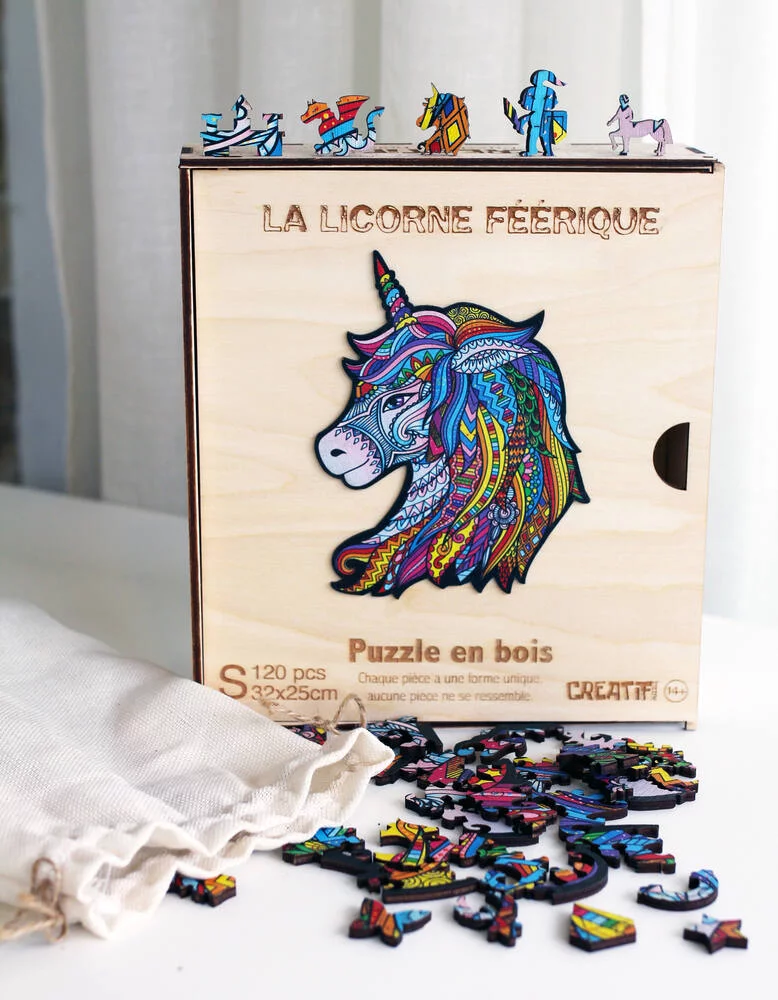 PUZZLE EN BOIS - LA LICORNE FEERIQUE