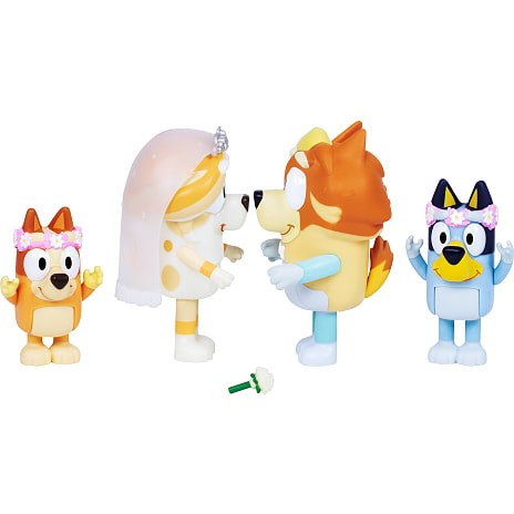 Bluey figurer bryllup 4-pak