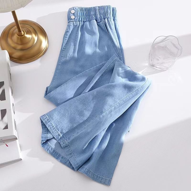 Hanji - Hoge taille gewassen rechte jeans (verschillende ontwerpen)