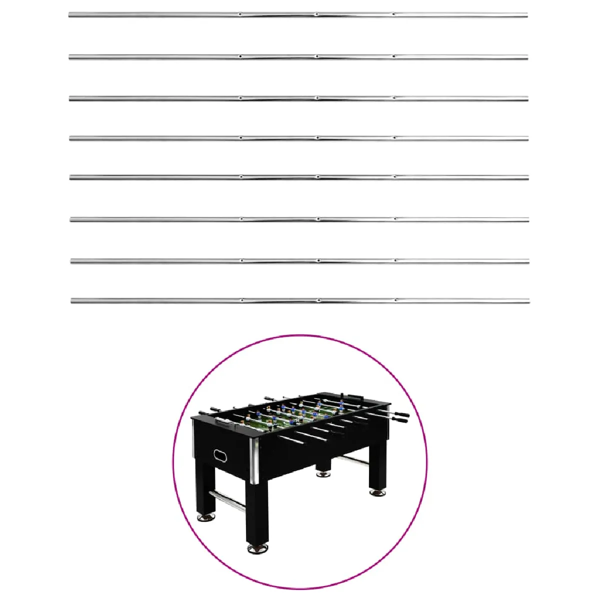 VIDAXL Tiges Baby-foot 15,9 mm