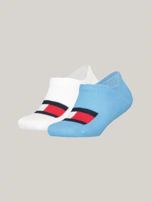 Pacote com 2 pares de meias tamanho grande com estampa de bandeira.