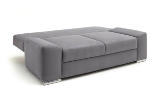 Schlafsofa Kathy de Luxe 207 x 102 cm Stoffbezug Grau