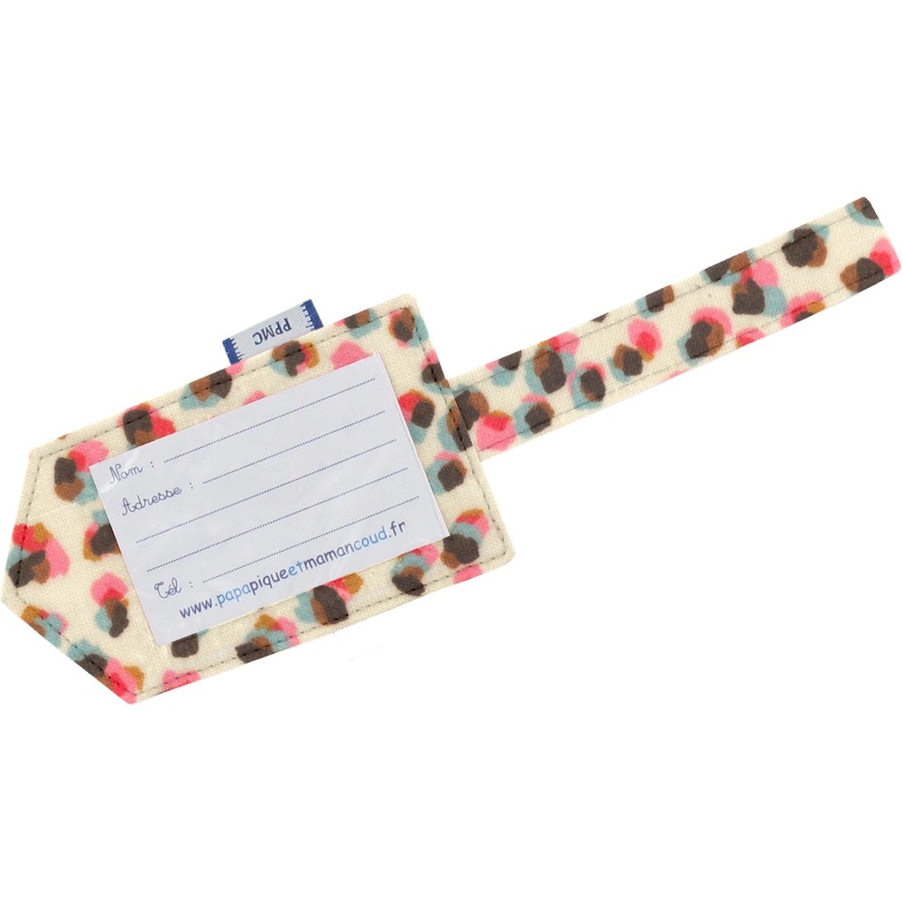 Etiquette Bagage Confetti Aqua