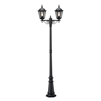 Konstsmide staande buitenlamp Firenze matzwart 2-lichts