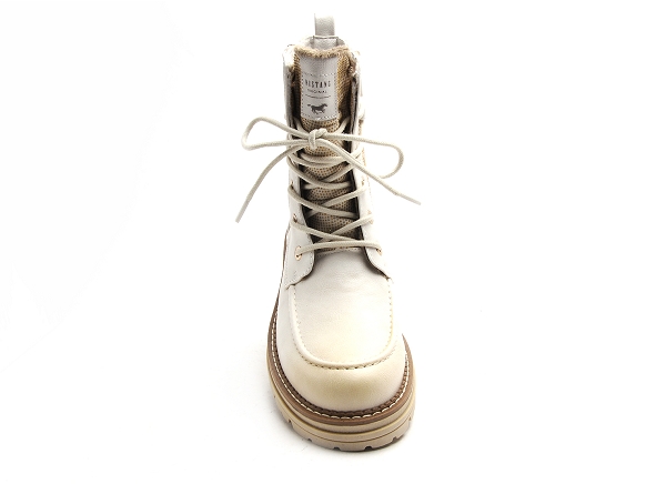 Mustang boots bottine plates femme 1437506 blanc