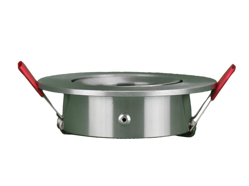 Schönenberger Einbauring Brilliant Ø68 mm, Aluminium gebürs Schwenkbarer Einbaurahmen aus Alu