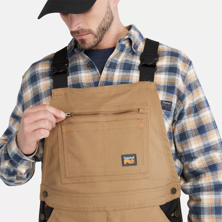 Macacão Timberland PRO Ironhide Flex para homem, na cor amarela.