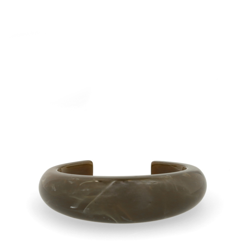 Donkergroene bangle armband
