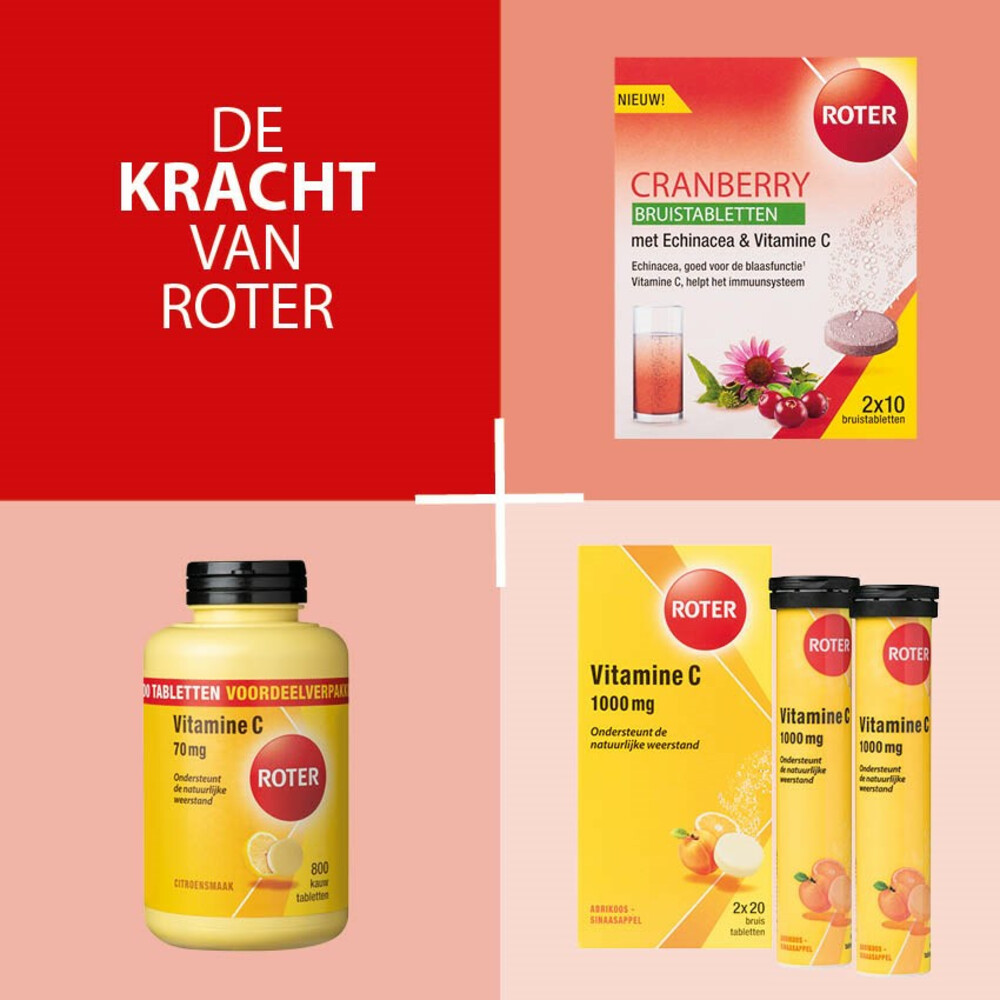 3x Roter Cranberry Bruis 20 bruistabletten