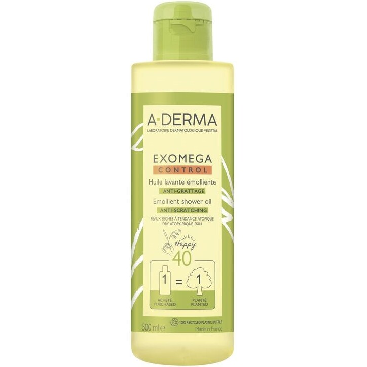 Huile lavante émolliente A-Derma Exomega Control - Flacon de 500 ml