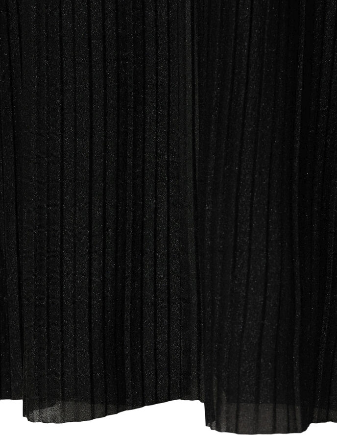 MANGO Lurex pleated dress Black