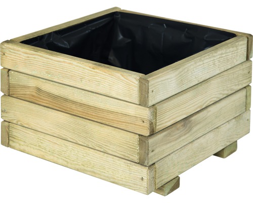 Houten plantenbak 40 x 40 x 27 cm naturel