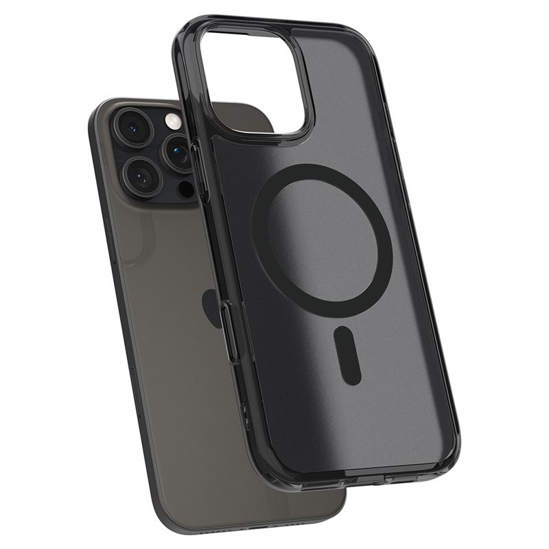 iPhone 16 Pro Ultra Hybrid T MagSafe Hülle TPU Bumper Acryl Rückseite Air Cushion Fallschutz (ACS08514) - Frost Black