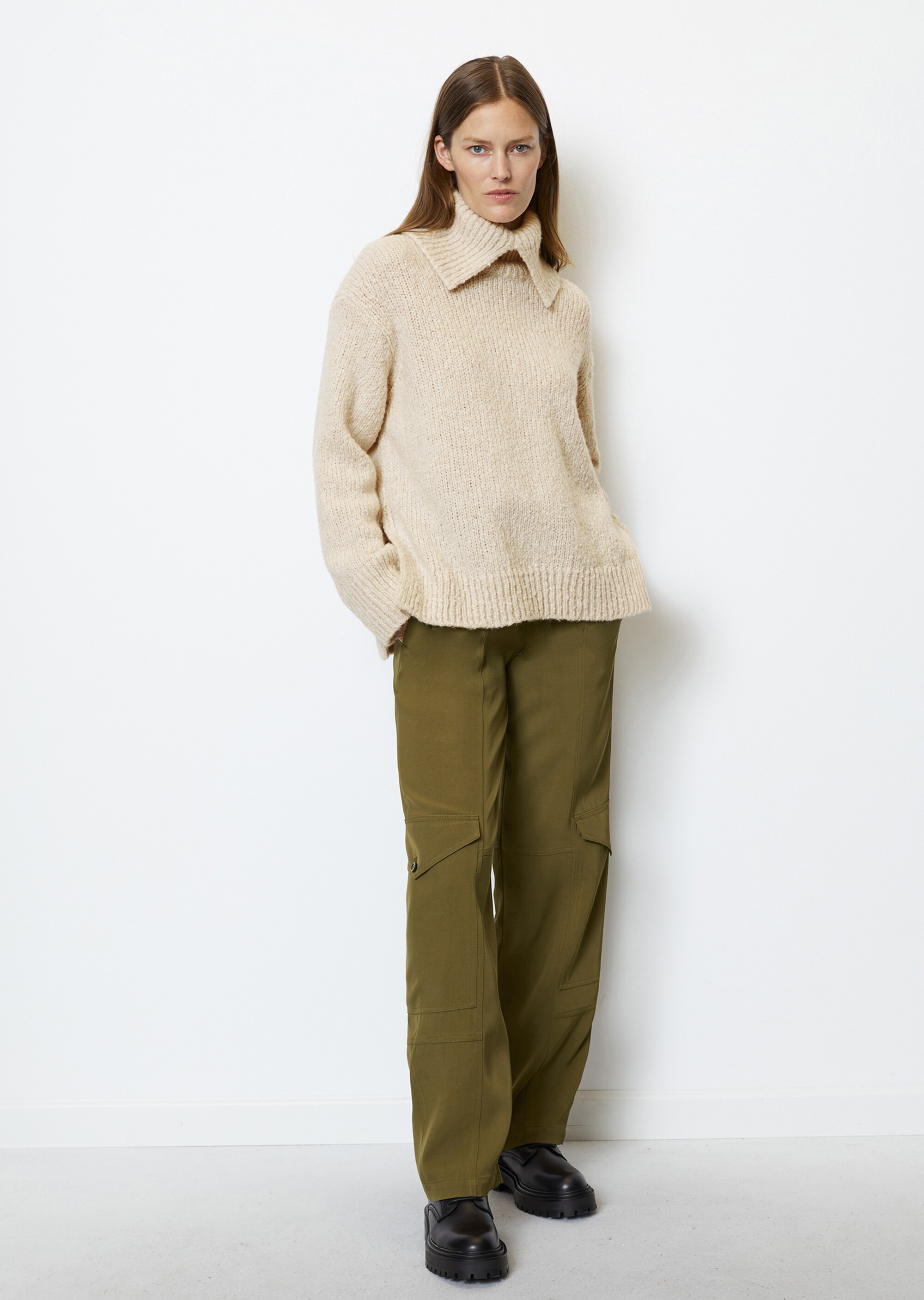 Strickpullover looseaus Schurwolle-Mix