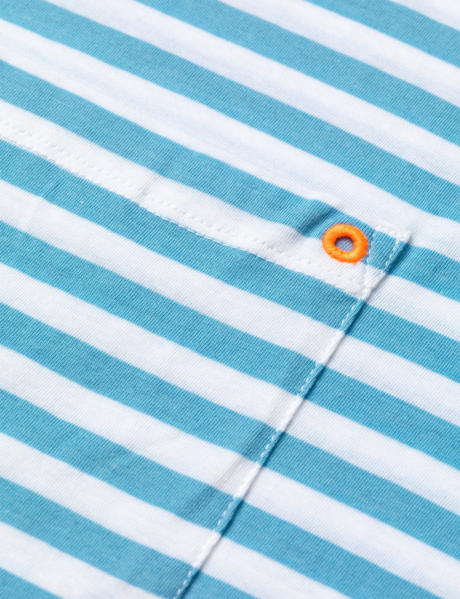Mads Nørgaard  Organic Jersey Stripe Torva t-shirt - Alaskan Blue/Brilliant White