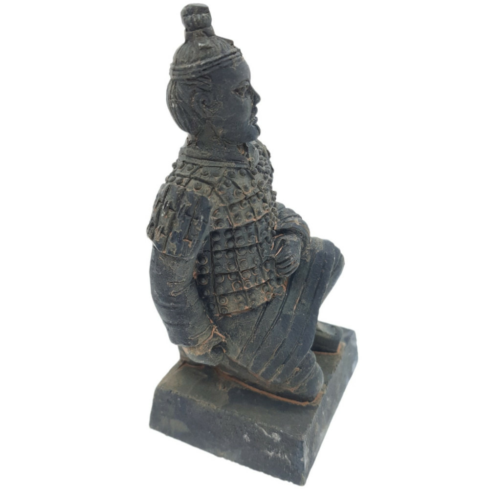 Statuette guerrier chinois qin 2 l, hauteur 11 cm, décoration aquarium