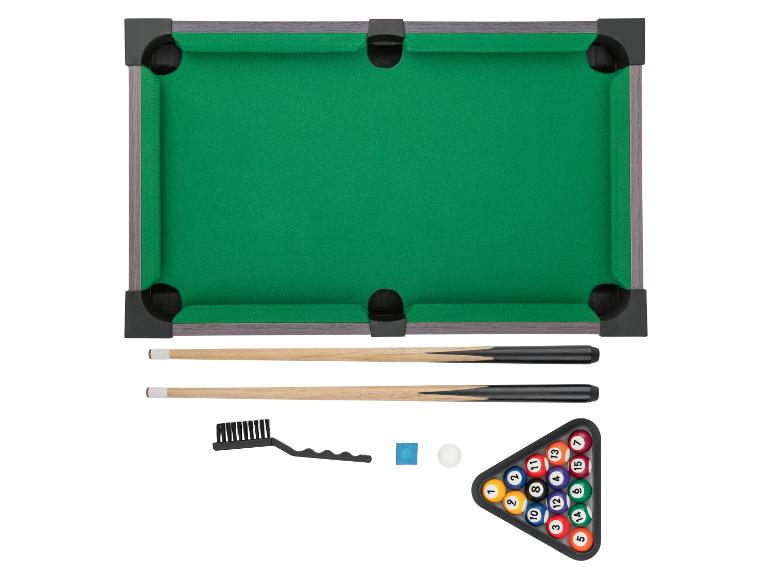 Mini tafelvoetbal, airhockey of biljart
