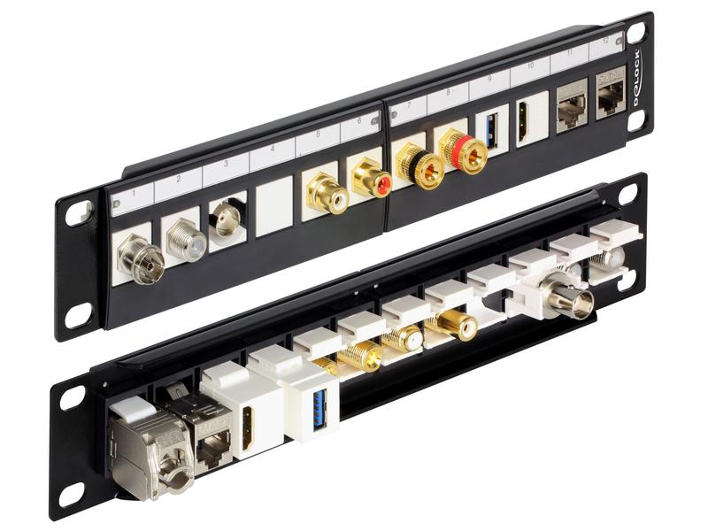 Delock Patchpanel Keystone 12-Port 10