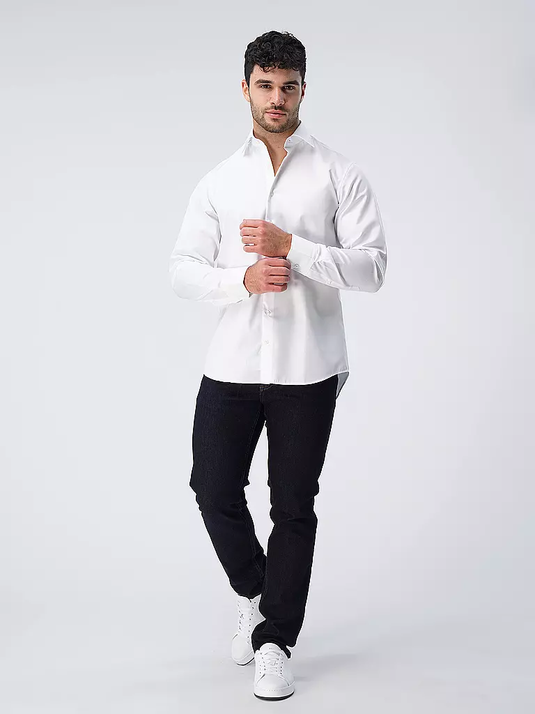 STENSTRÖMS Hemd Fitted Fit weiss