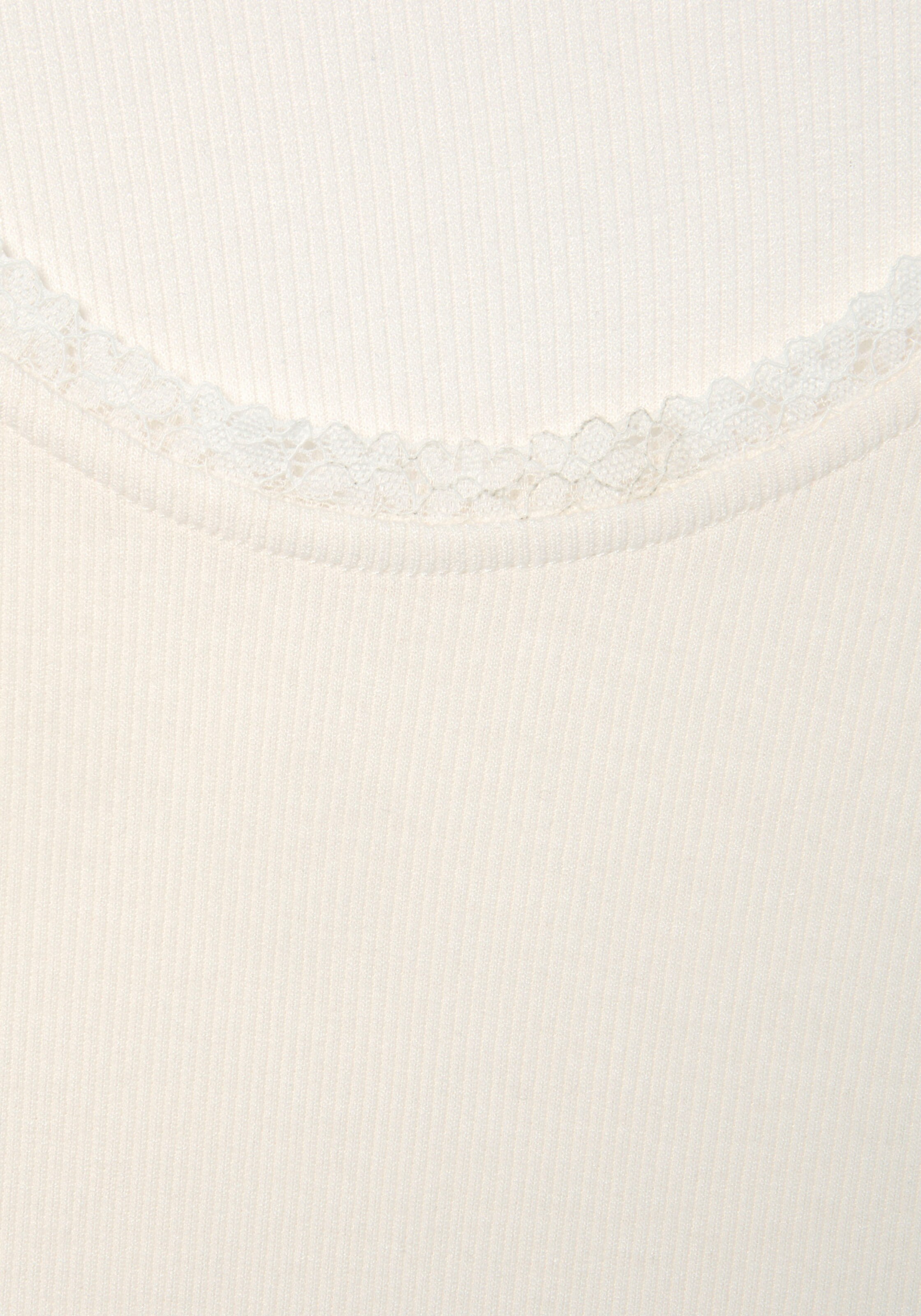 LASCANA Kurzarmshirt in creme