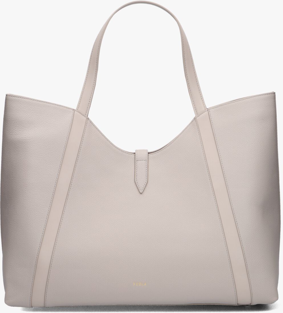 beige furla schoudertas goccia xl hobo