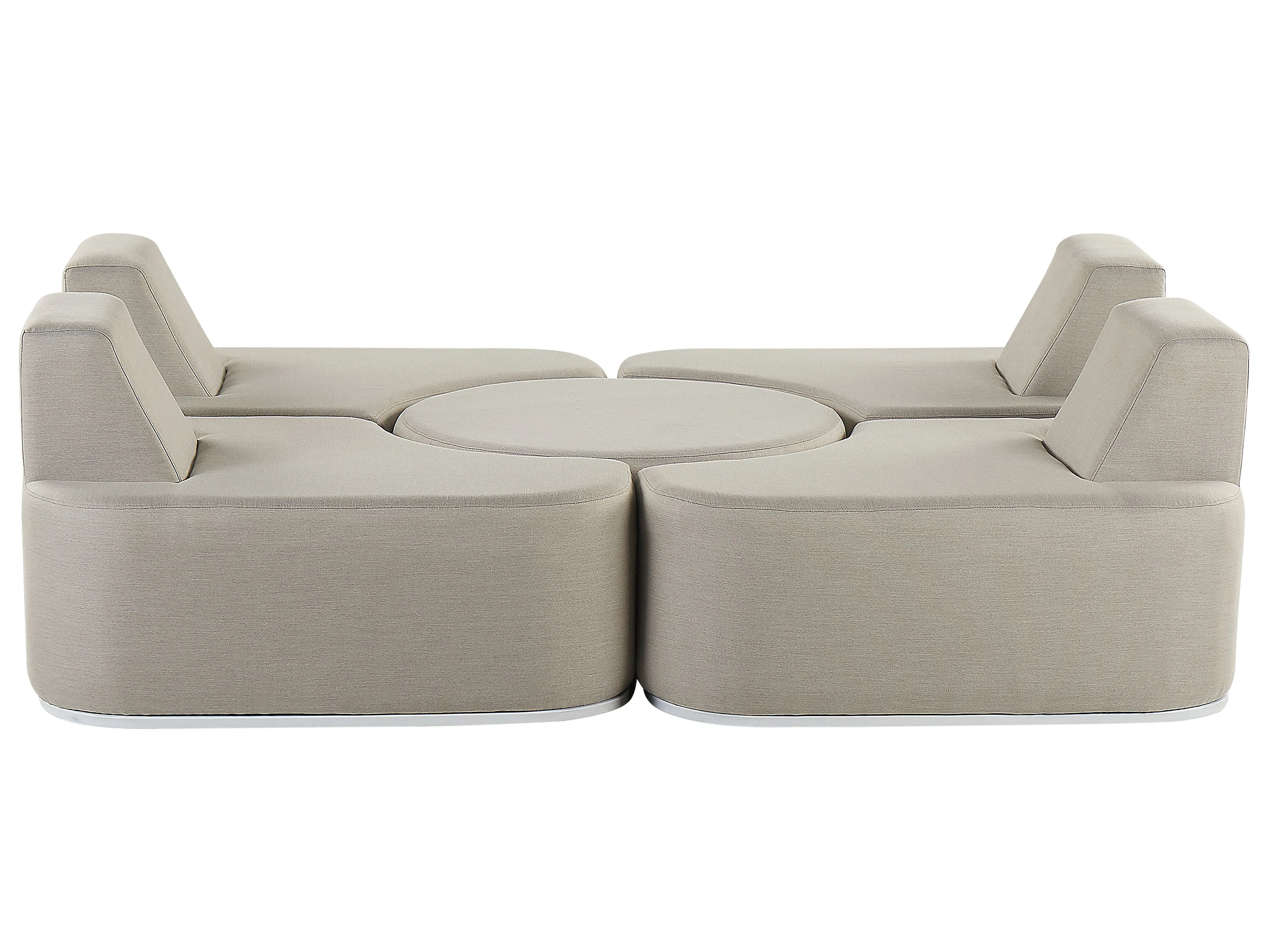 Loungeset met tafel 4-zits FABRO modulair Lichtgrijs