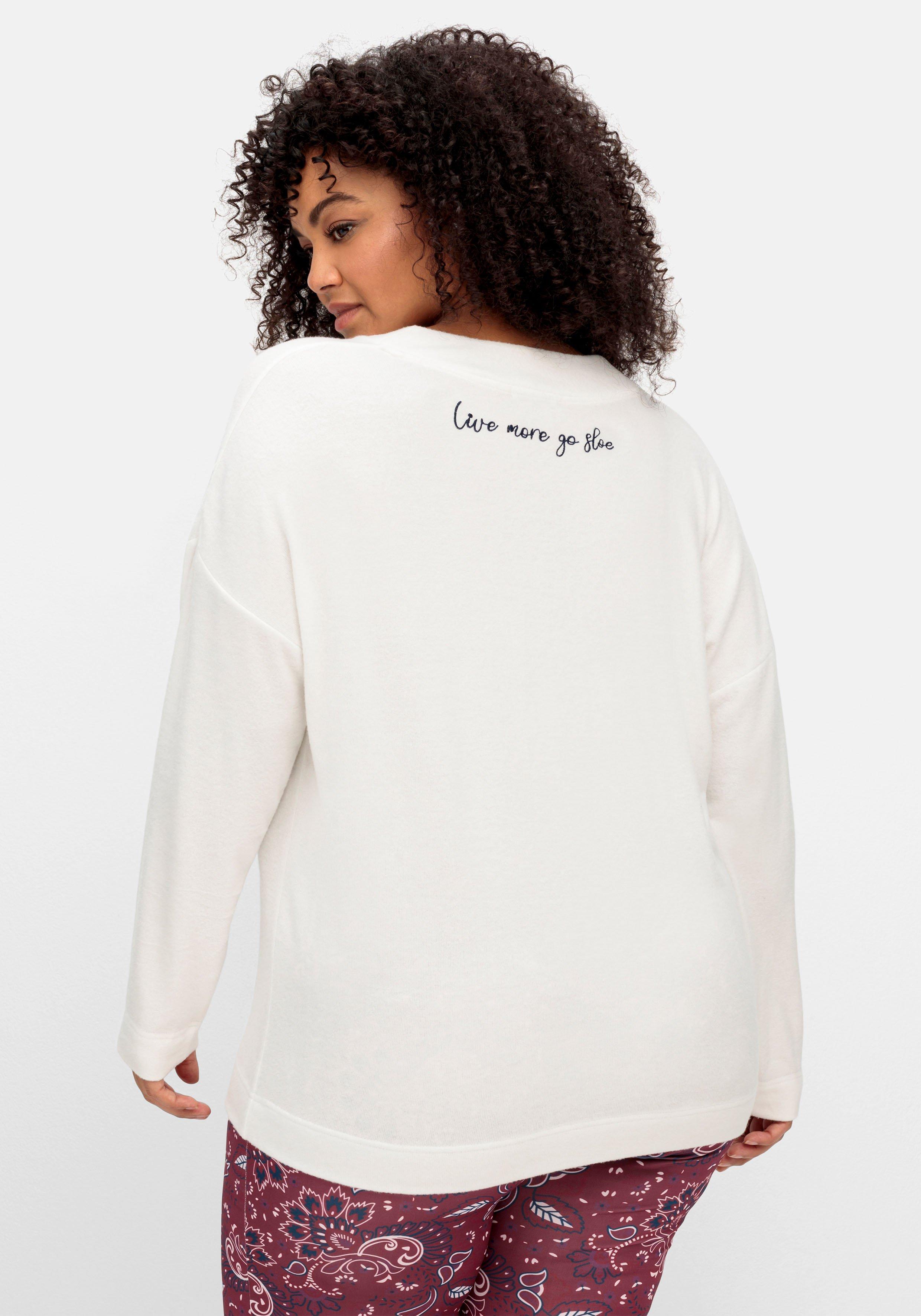 Oversize-Sweatshirt mit Stickerei hinten