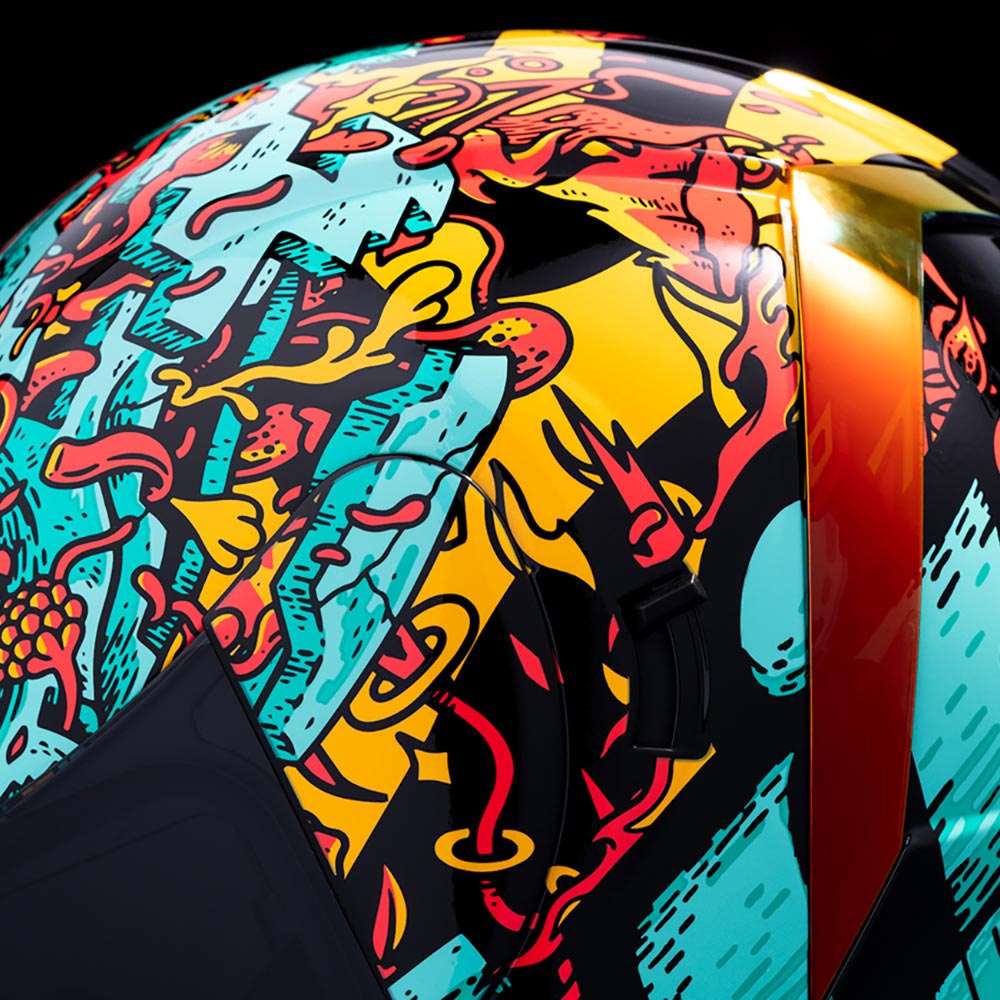Icon - Casque Airform MIPS® Munchies™ Bleu / Jaune / Rouge