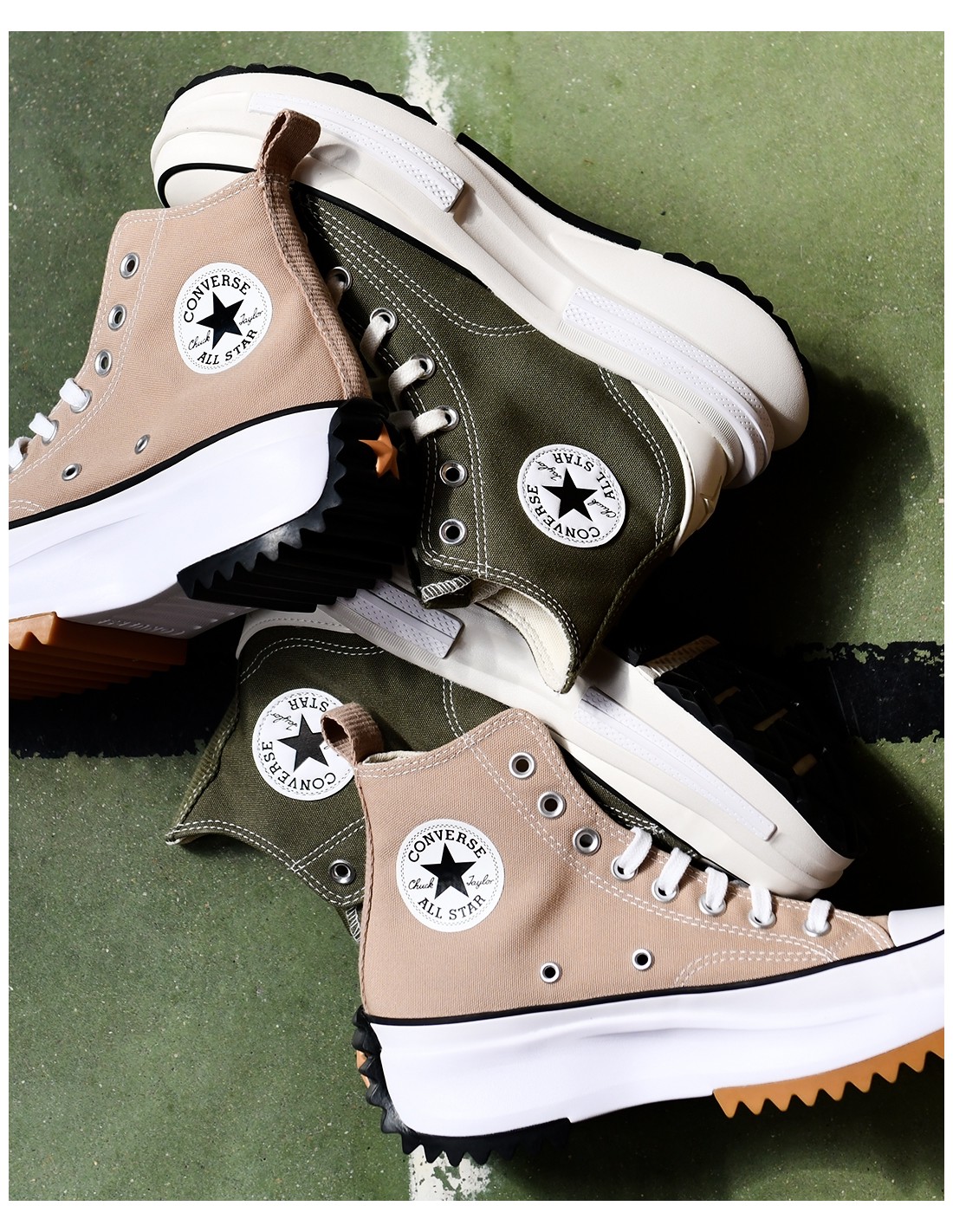 converse Sneakers femme run star legacy cx kaki