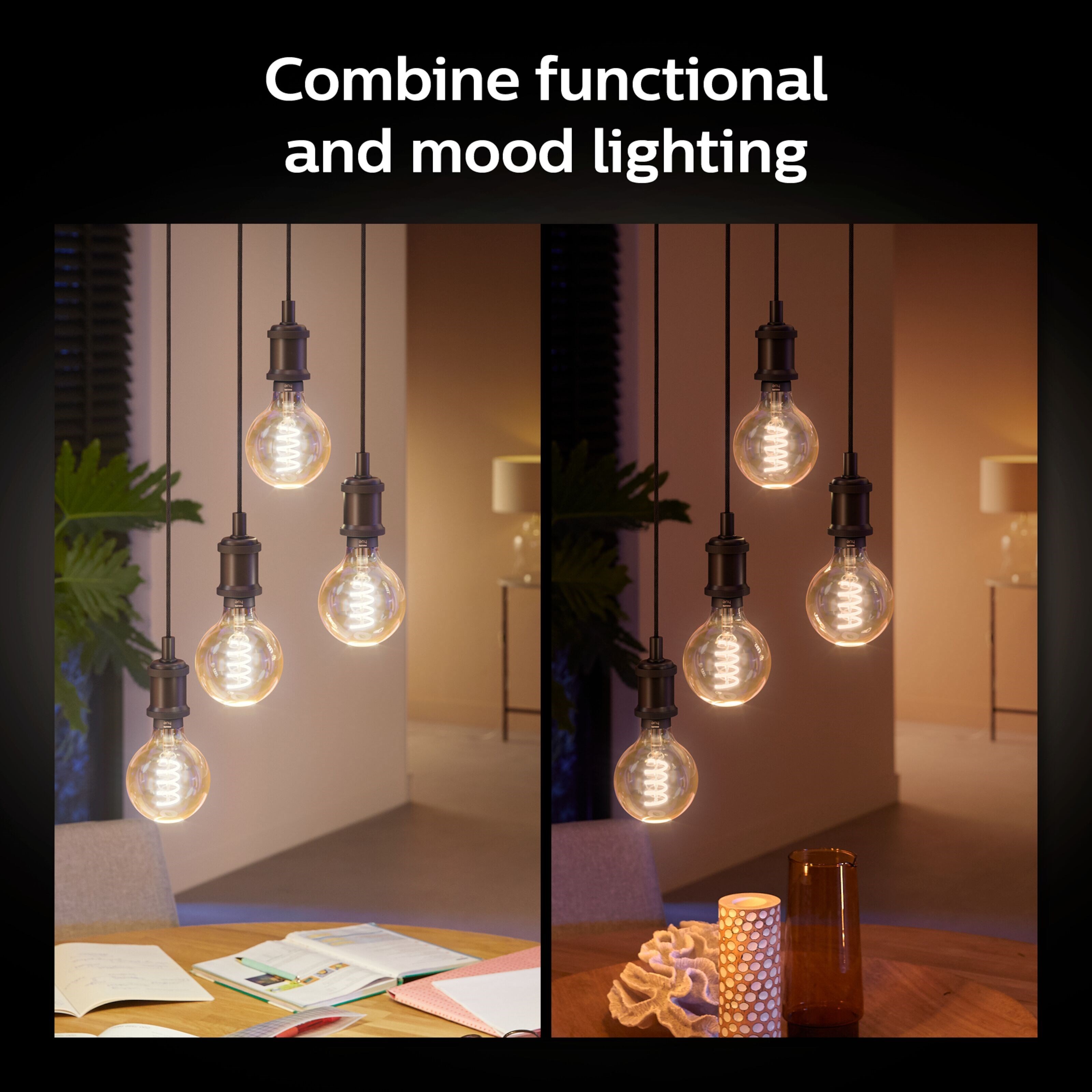 Philips Hue Filament G125 E27 Smart LED-pære 550 lm