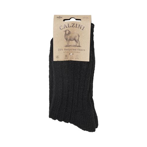 MJM Rib Soft 581 Wool Mix Sokker, Black, 39,42