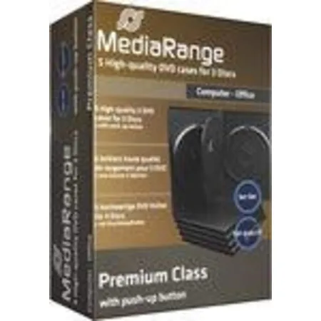 MediaRange DVD CD Hüllen 3 fach, schwarz, 10 Stück