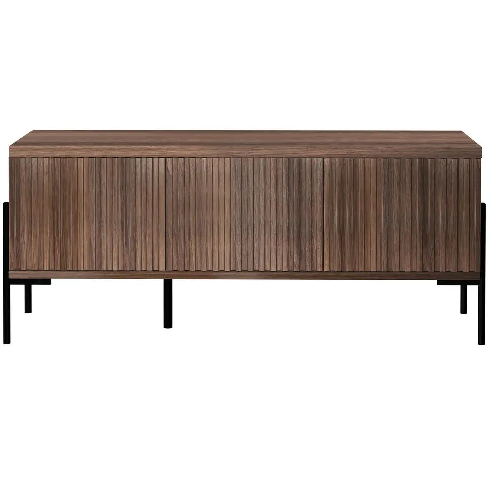 Charlie - Laag dressoir met 3 deuren in walnoot-look
