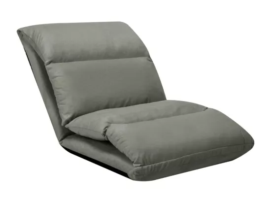 Prolenta Premium - Chaise pliable de sol Gris foncé Microfibre