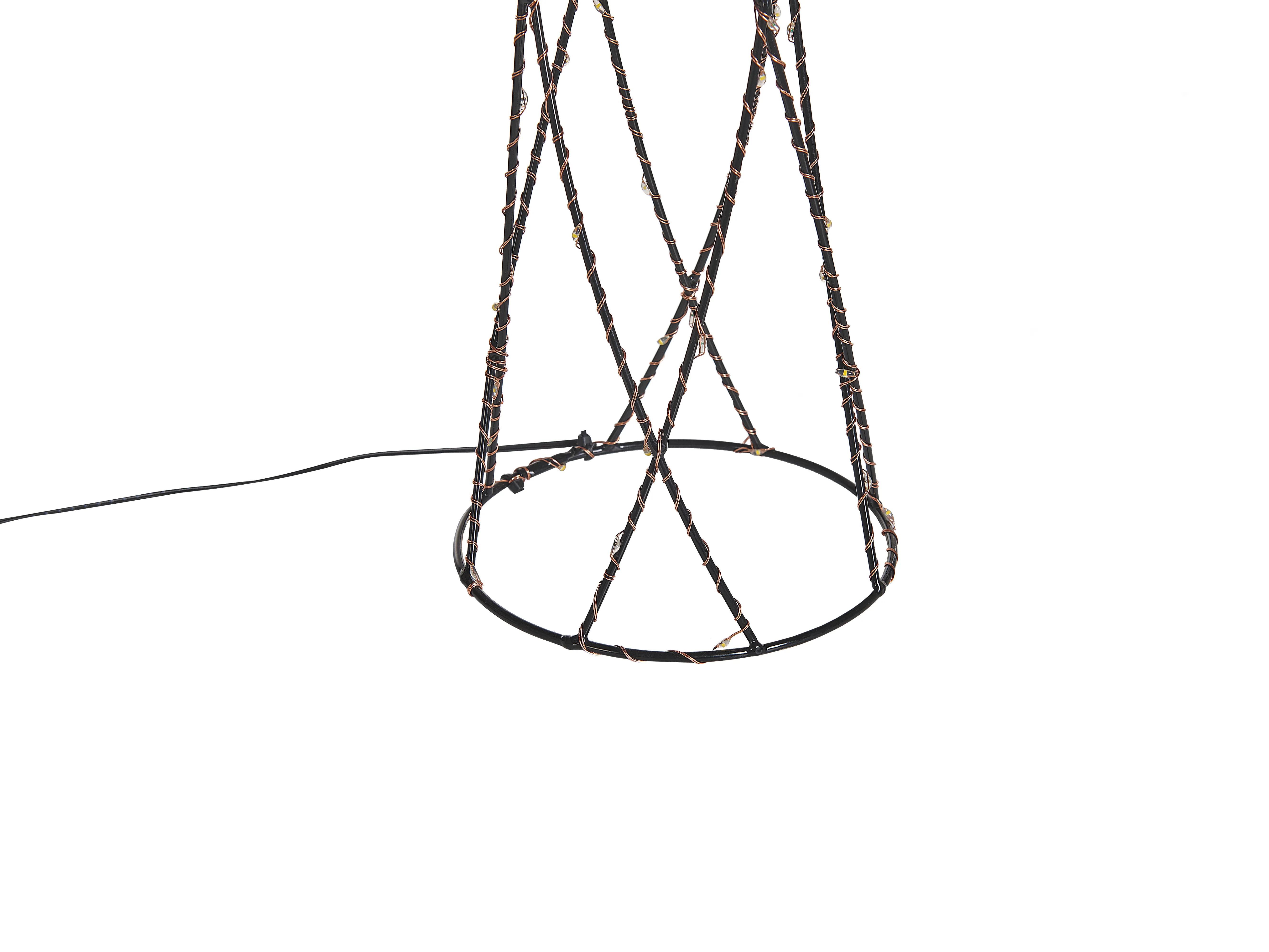 Set van 2 kerstdecoraties LED NEIDEN Kerstboom 52/38 cm Zilver