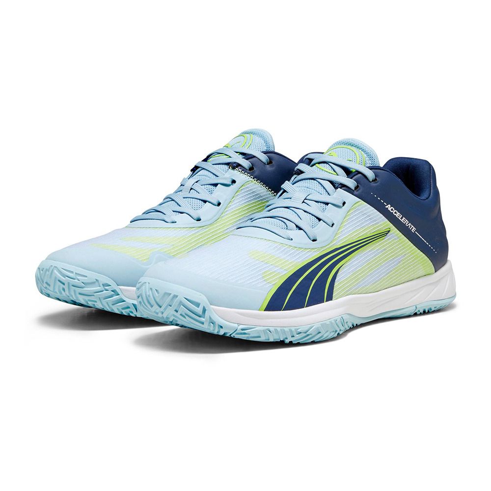 Puma ACCELERATE TURBO - Chaussures handball Homme silver sky/persian blue/puma white