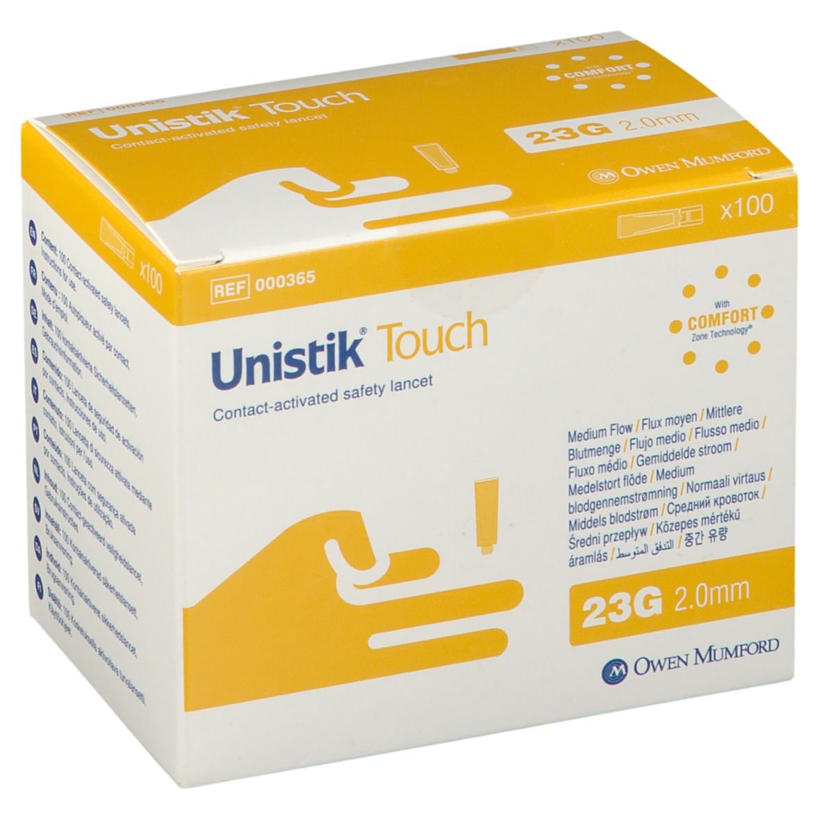 Unistik Touch 23G Sicherheitslanzette