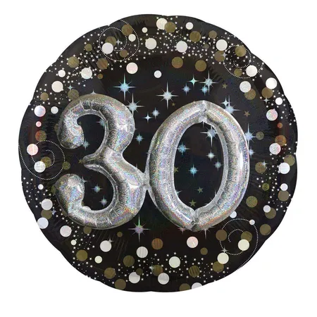 amscan Folienballon Multi Sparkling Birthday, 30