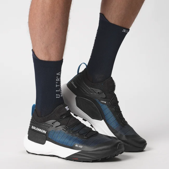 S/LAB GENESIS  Trailrunning-Schuhe Unisex Black/White/BLUEDANUBE
