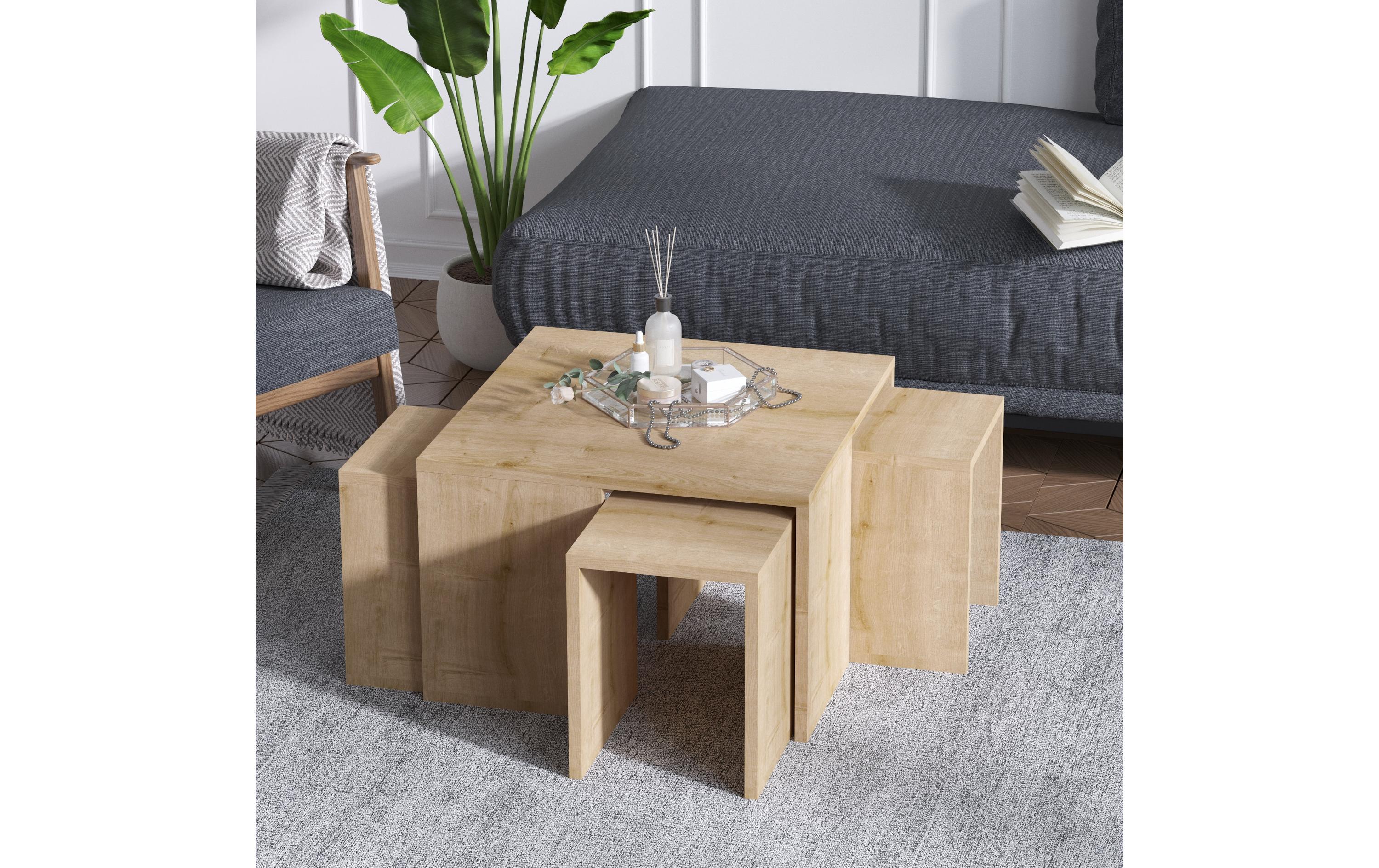 Couchtisch Ortanca 5-er Set, NatureCouchtisch