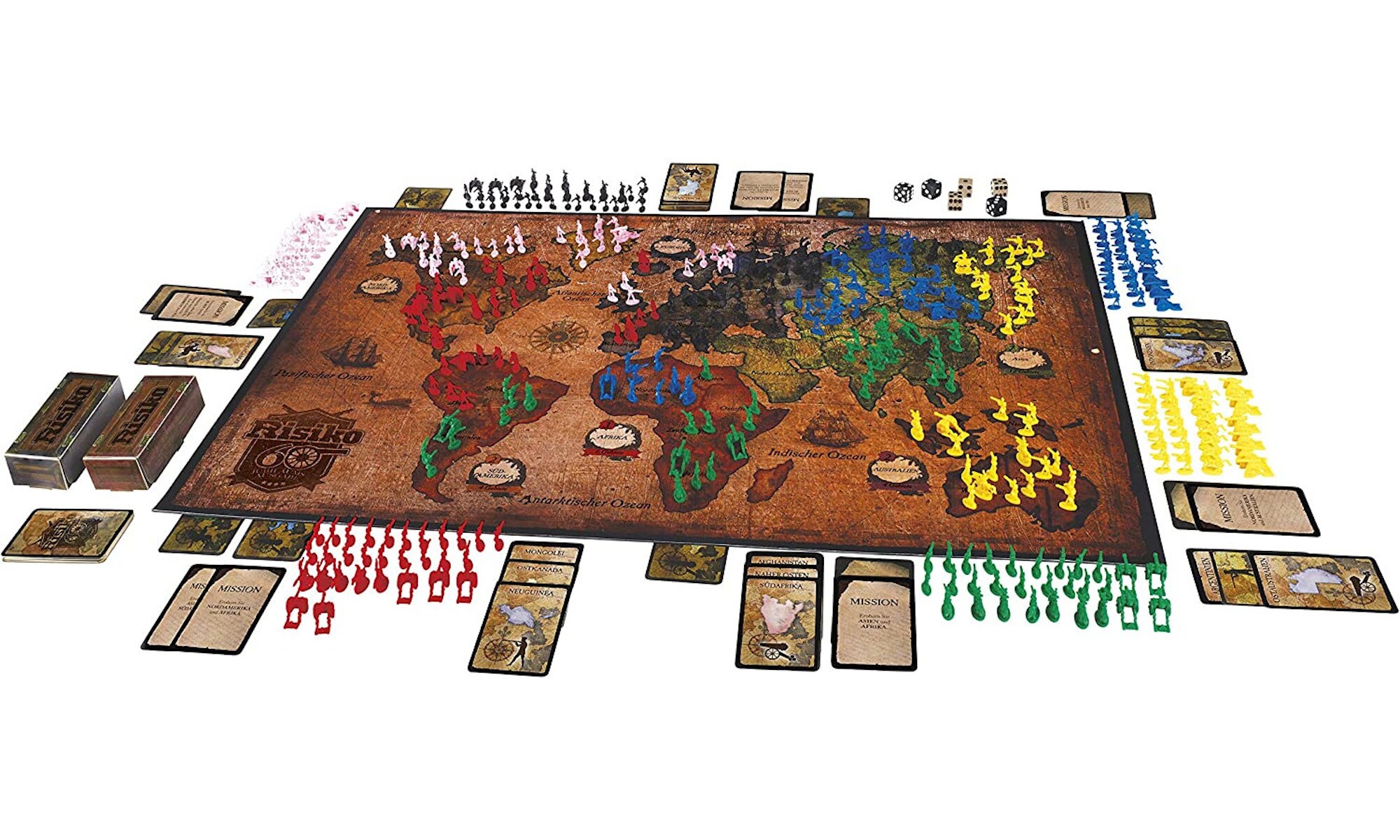 Hasbro Risiko BUNDLE - 60 Jahre Jubiläums-Ausgabe + Strike Kartenspiel Strategiespiel
