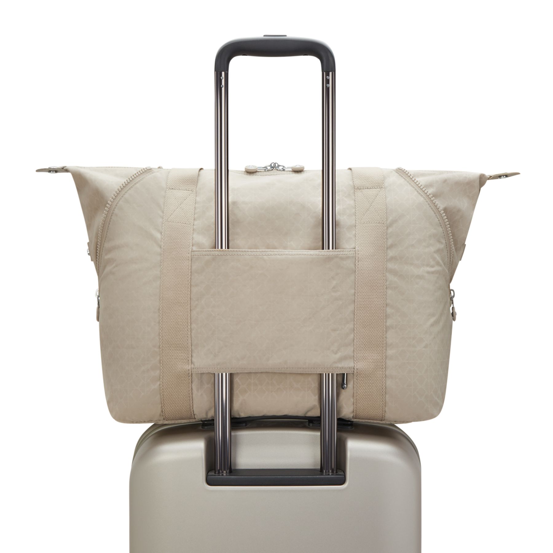 ART M  Fourre-Tout De Voyage Avec Manchon Pour Valise - Signature Beige Embossed