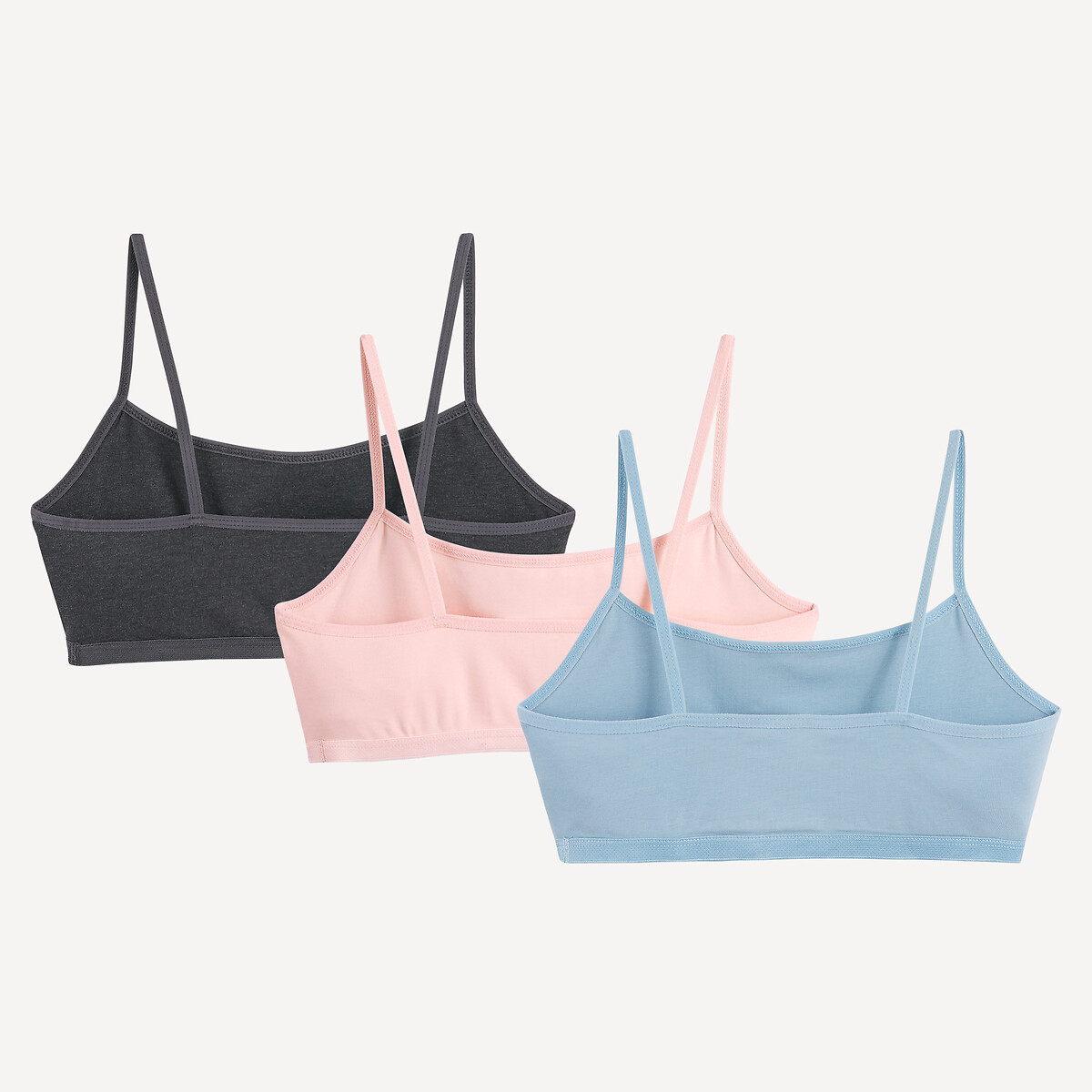 COLEÇÃO LA REDOUTE<br>Conjunto de 3 bustiês de algodão