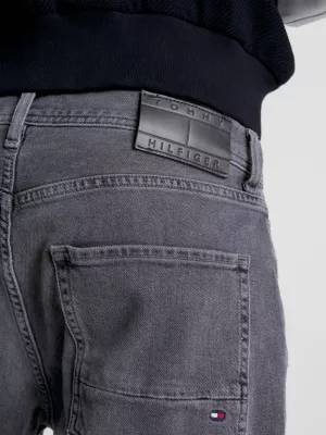 Calça jeans Denton reta com bigodes